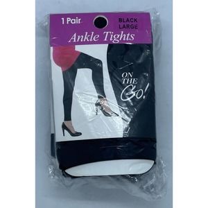 2 Pack On The Go Ankle Tights Large Brand New